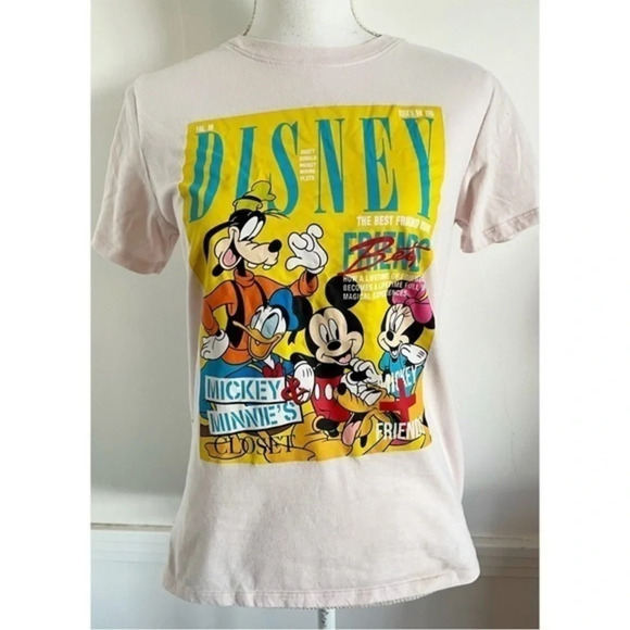 Disney • Pastel Pink Mickey Minnie Closet Tee Shirt - Picture 1 of 4